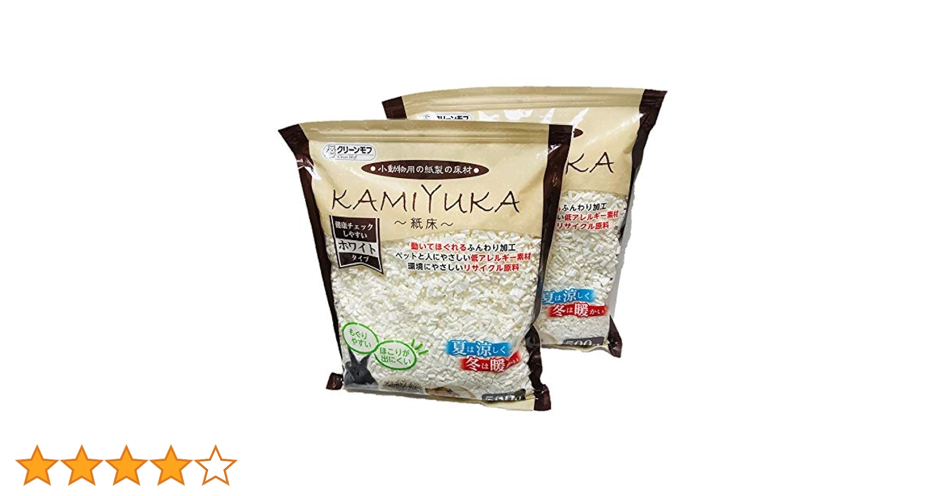 KAMIYUKA 500g 14バック シーズイシハラ クリーンモフ 小動物用床材 KAMIYUKA ピンク